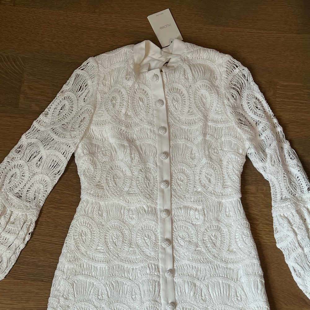 Alexis white crochet dress NWT - Picture 3 of 3